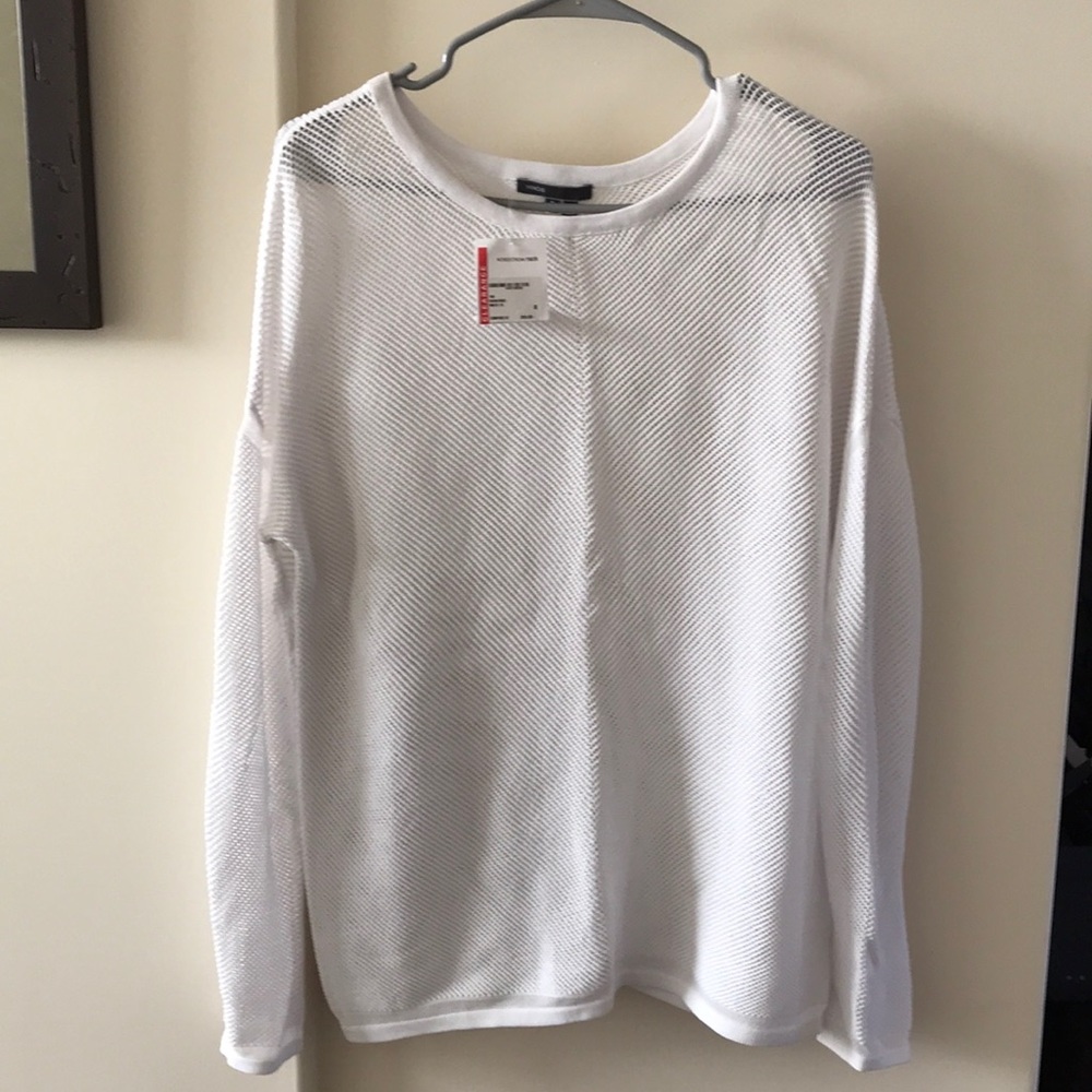 Vince long white tunic sweater